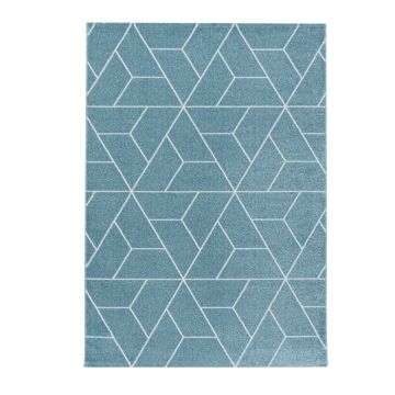 Efor Korz tapis poils ras coureur 80x250cm bleu