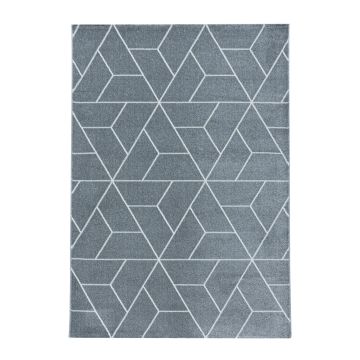 Efor Korz tapis poils ras rectangle 140x200cm gris