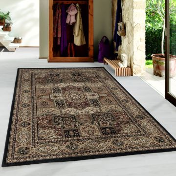 Kashmir Milas tapis poils ras rectangle 300x400cm noir