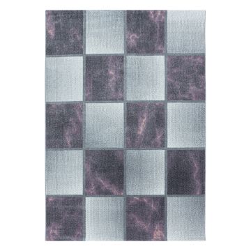 Ottawa Bloc tapis poils ras rectangle 240x340cm lilas