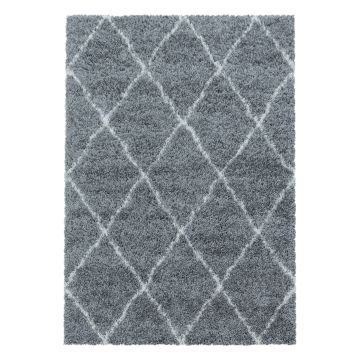 Alvor Shaggy tapis poils longs rectangle 160x230cm gris