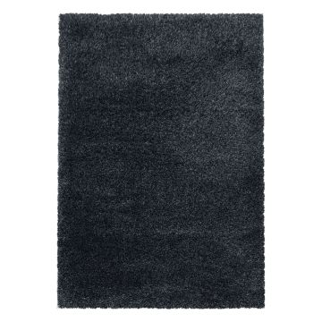 Fluffy Shaggy tapis poils longs rectangle 160x230cm anthracite