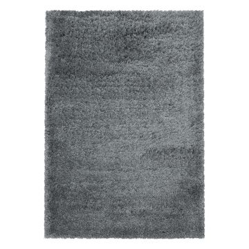 Fluffy Shaggy tapis poils longs rectangle 80x150cm gris clair