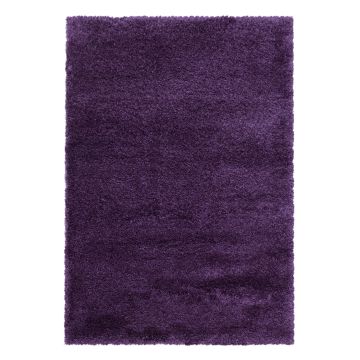 Fluffy Shaggy tapis poils longs rectangle 60x110cm lilas