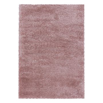 Fluffy Shaggy tapis poils longs rectangle 60x110cm rose