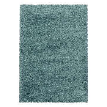 Sydney Shaggy tapis poils longs rectangle 300x400cm bleu aqua