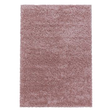 Sydney Shaggy tapis poils longs rectangle 300x400cm rose