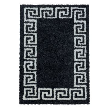 Hera Shaggy tapis poils longs rectangle 160x230cm anthracite