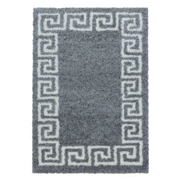 Hera Shaggy tapis poils longs rectangle 60x110cm gris