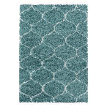 Salsa Shaggy tapis poils longs rectangle 280x370cm bleu