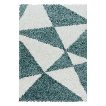 Tango Shaggy tapis poils longs rectangle 280x370cm bleu