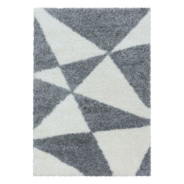 Tango Shaggy tapis poils longs rectangle 280x370cm gris