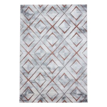 Naxos Rhamnous W tapis poils ras coureur 80x250cm bronze