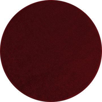 Ata tapis poils ras rond Ø 120cm rouge