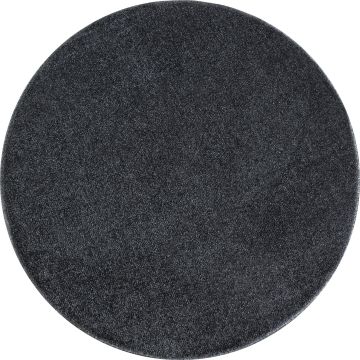 Ata tapis poils ras rond Ø 120cm gris