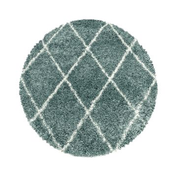 Alvor Shaggy tapis poils longs rond Ø 80cm bleu