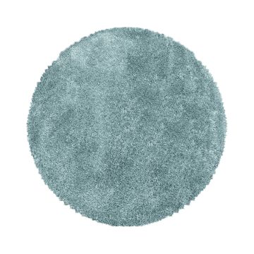 Fluffy Shaggy tapis poils longs rond Ø 200cm bleu