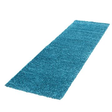 Life Shaggy tapis poils longs coureur 80x250cm turquoise