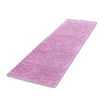 Life Shaggy tapis poils longs coureur 80x250cm roses