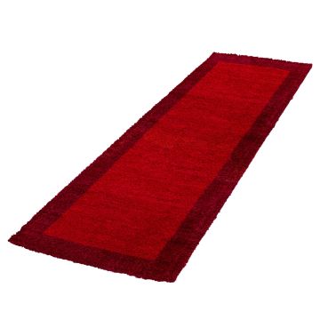 Life Shaggy Ombre tapis poils longs coureur 80x250cm rouge