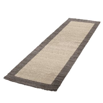 Life Shaggy Ombre tapis poils longs coureur 80x250cm taupe