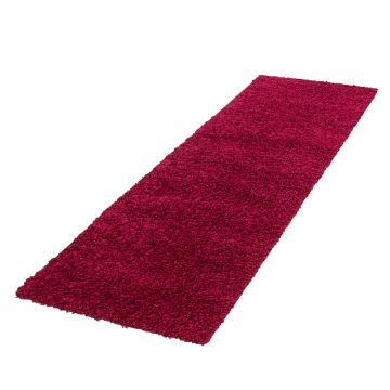 Life Shaggy tapis poils longs coureur 80x250cm rouge