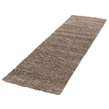 Life Shaggy tapis poils longs coureur 80x250cm moka