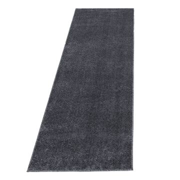 Ata tapis poils ras coureur 80x250cm gris