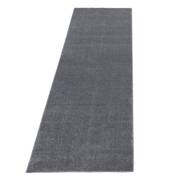 Ata tapis poils ras coureur 80x250cm gris clair