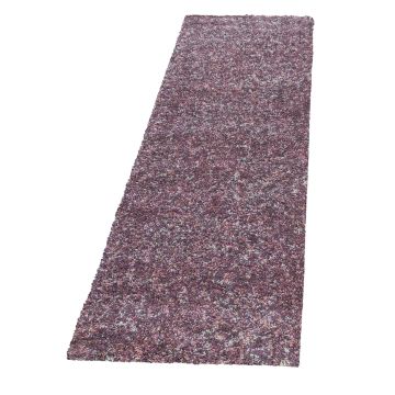 Enjoy Shaggy tapis poils longs coureur 80x250cm roses