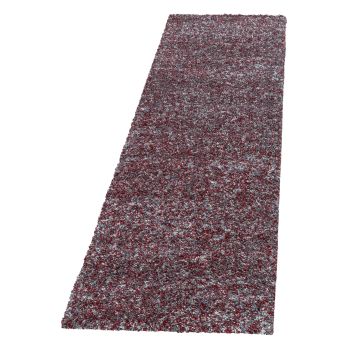 Enjoy Shaggy tapis poils longs coureur 80x250cm rouge