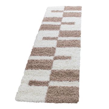 Gala Shaggy tapis poils longs coureur 80x250cm beige