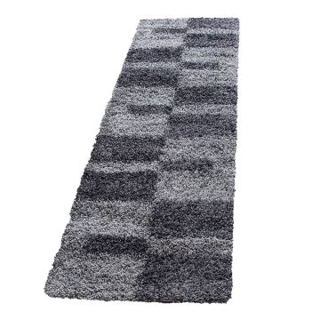 Gala Shaggy tapis poils longs coureur 80x250cm gris