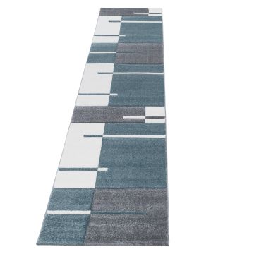 Hawaii Bande tapis poils ras coureur 80x300cm bleu