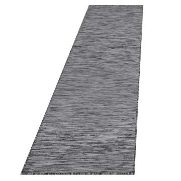 Mambo tapis extérieur/intérieur tissé plat coureur 67x230cm anthracite