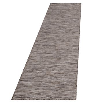 Mambo tapis extérieur/intérieur tissé plat coureur 80x250cm beige