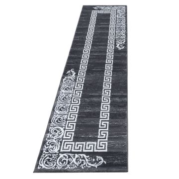 Miami Henna tapis poils ras coureur 80x300cm gris