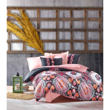 Saten Line housse de couette 200x220cm satin luisa poudre