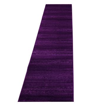 Plus tapis poils ras coureur 80x300cm lilas