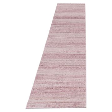 Plus tapis poils ras coureur 80x300cm roses