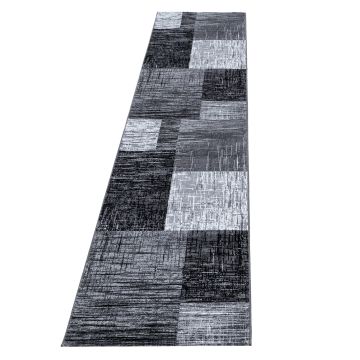 Plus Blend tapis poils ras coureur 80x300cm noir