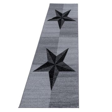 Plus Étoile tapis poils ras coureur 80x300cm gris