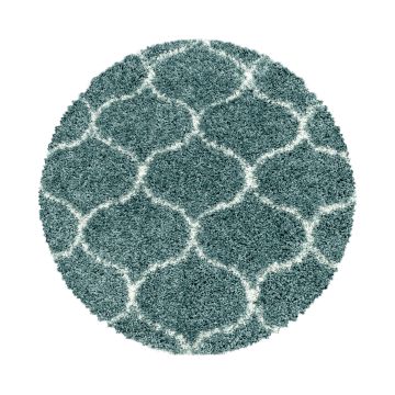 Salsa Shaggy tapis poils longs rond Ø 200cm bleu