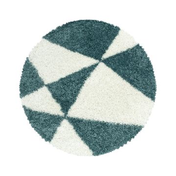 Tango Shaggy tapis poils longs rond Ø 200cm bleu