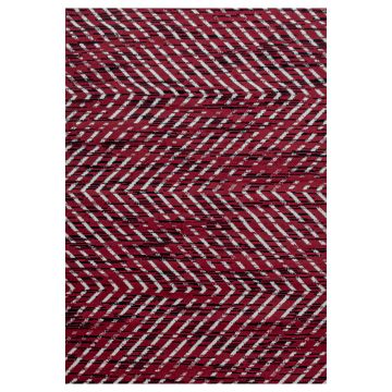 Base Swift tapis poils ras rectangle 80x150cm rouge