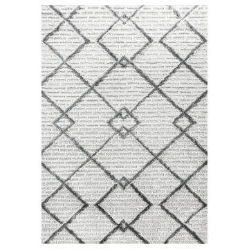 Pisa Trian tapis poils longs rectangle 120x170cm crème