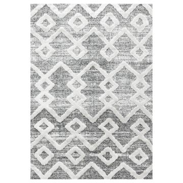 Pisa Kite tapis poils longs rectangle 280x370cm gris