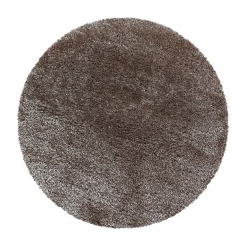 Brilliant Shaggy tapis poils longs rond Ø 80cm taupe