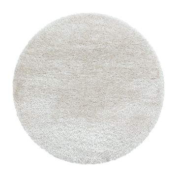 Brilliant Shaggy tapis poils longs rond Ø 80cm nature