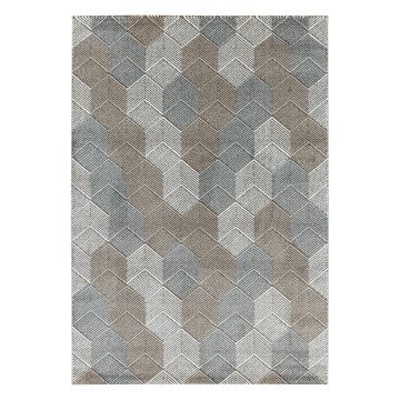 Royal Hexagon tapis poils ras rectangle 140x200cm beige